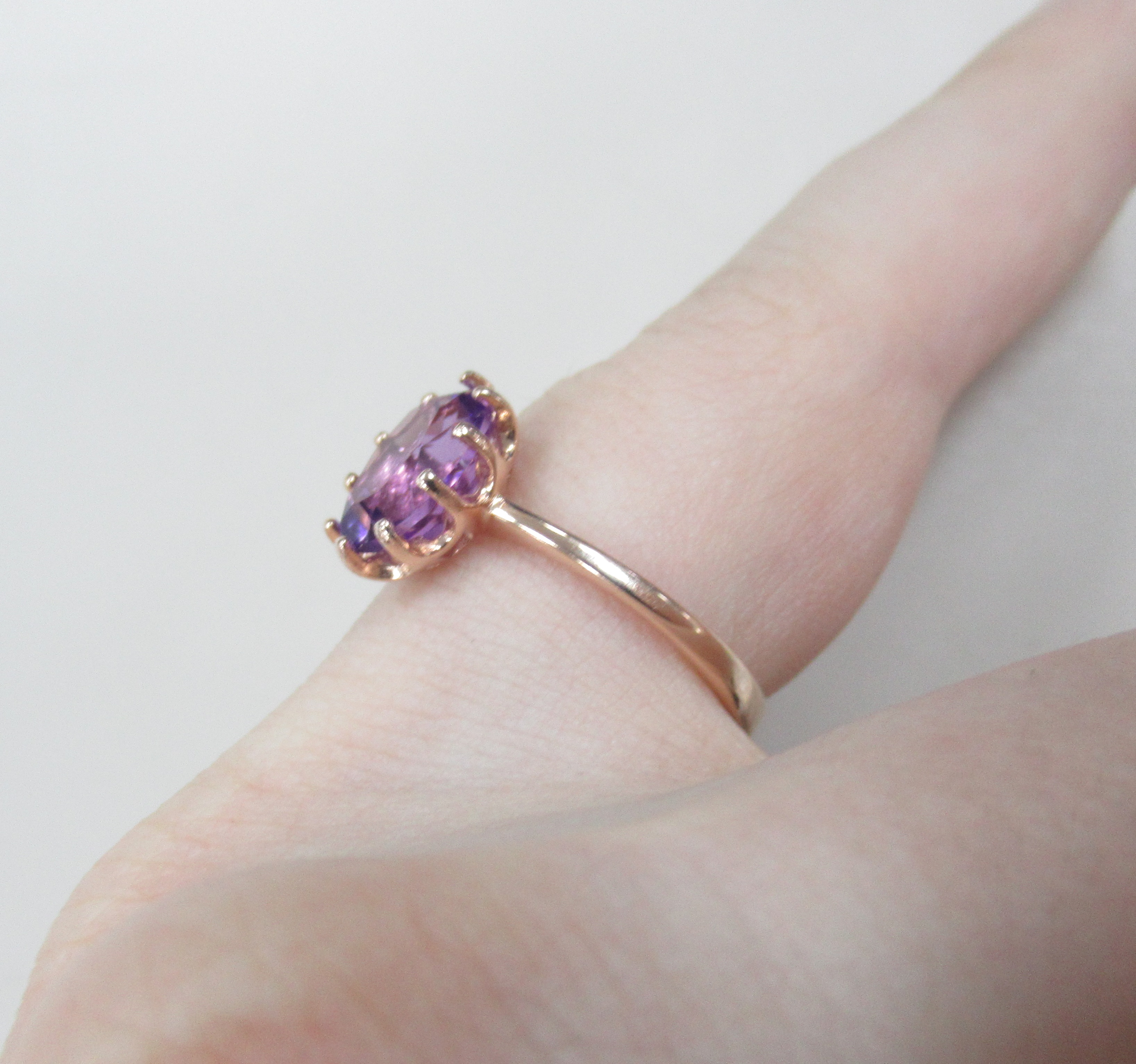 Серебряное кольцо с аметистом